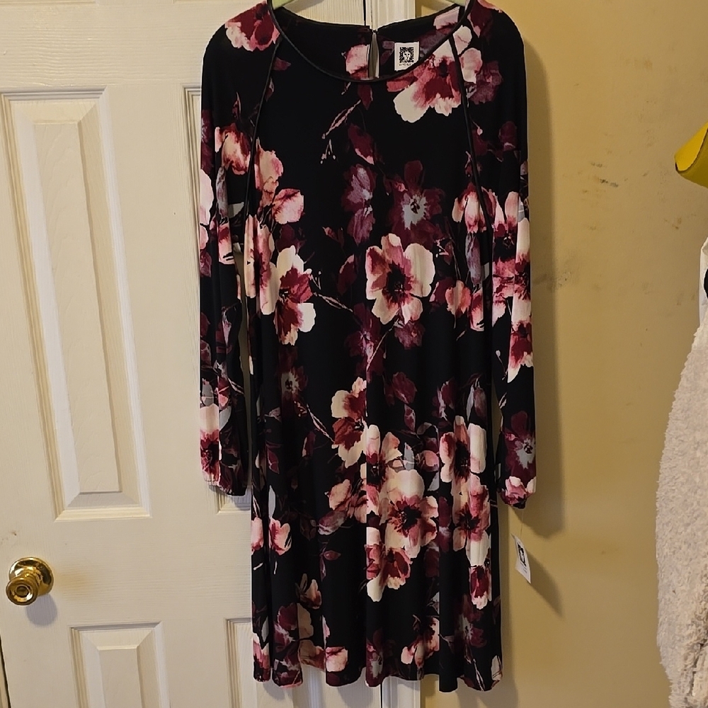 Floral Black and Pink Dress